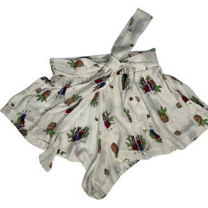 Three Days Cactus Print Flouncy Shorts White XS‎